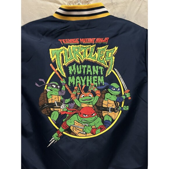 TMNT Teenage mutant ninja turtle bomber jacket boys size L 10/12 mutant mayhem - Picture 6 of 11